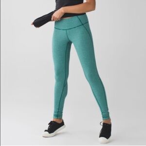 Lululemon Wunder Under Turquoise Leggings